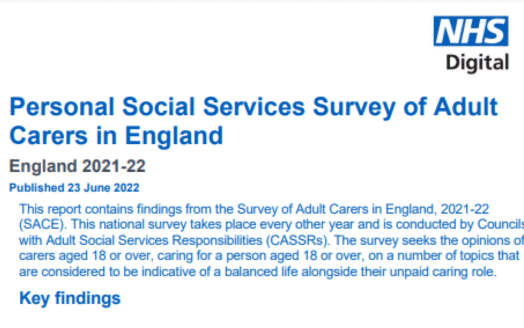Personal Social Services Survey of Adult Carers in England 2021-22