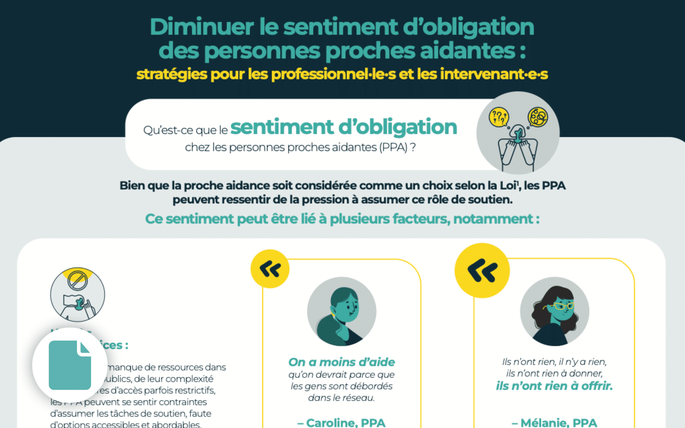 Diminuer le sentiment d'obligation FR