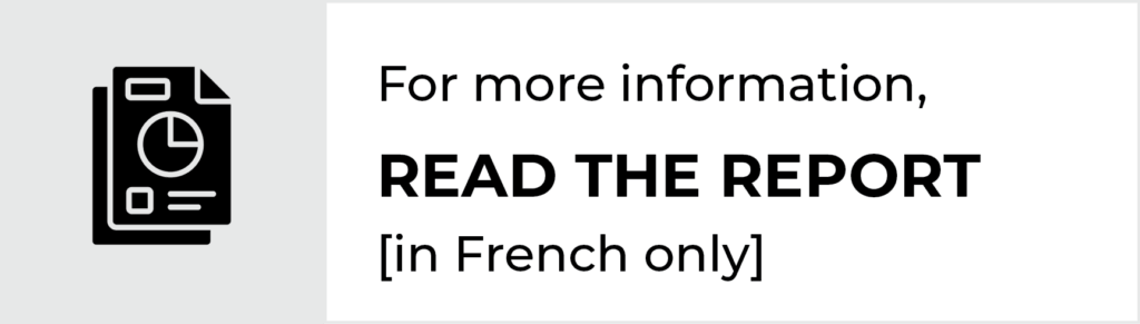 For more information Read the report (in French only)