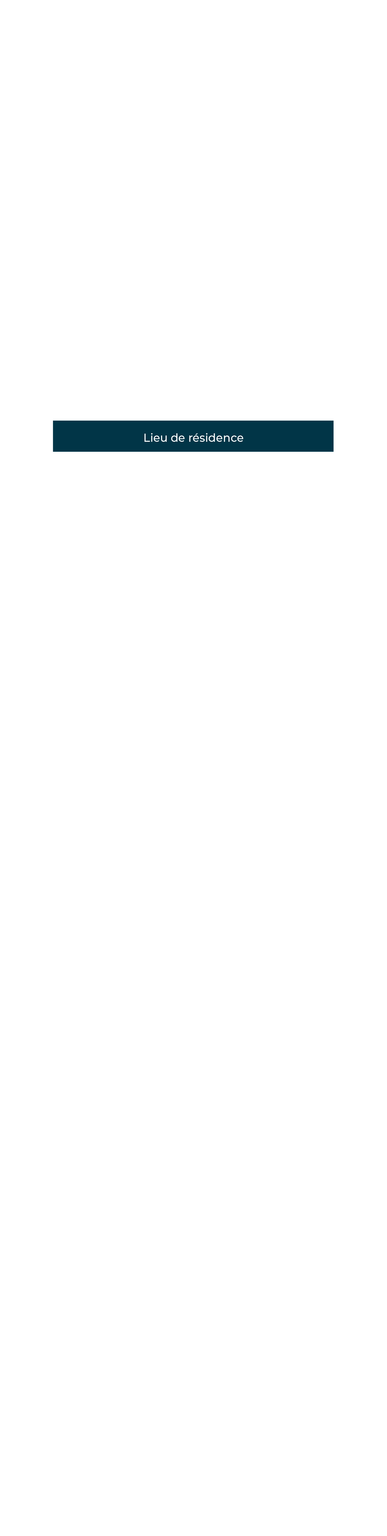 Lieu de résidence