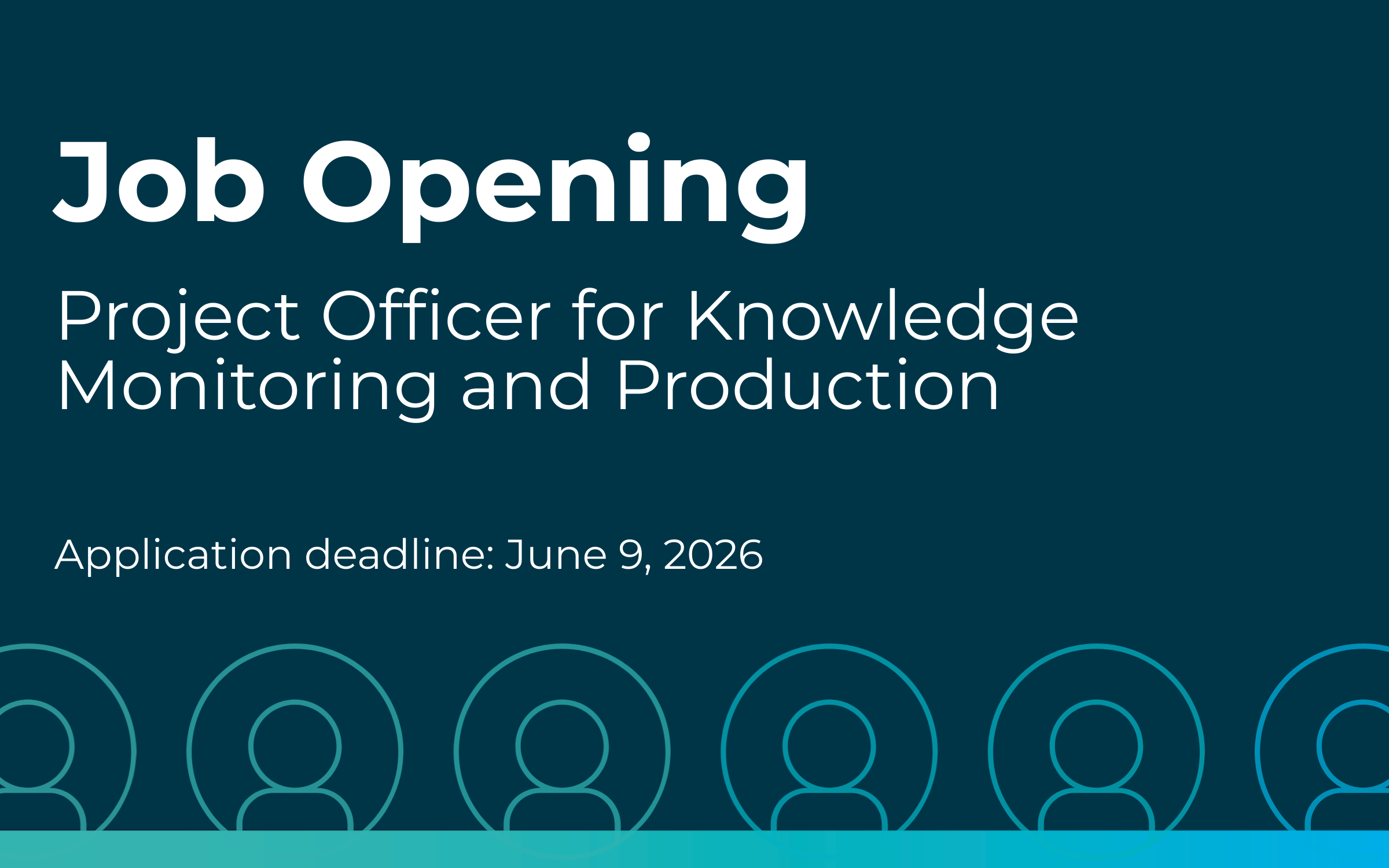 We’re hiring: Planning, Programming and Research Officer (Project Officer for Knowledge Monitoring and Production)