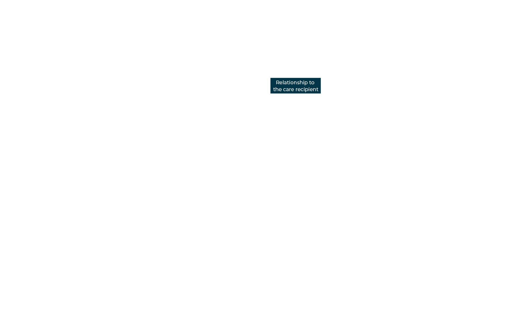 Relationship to the care recipient