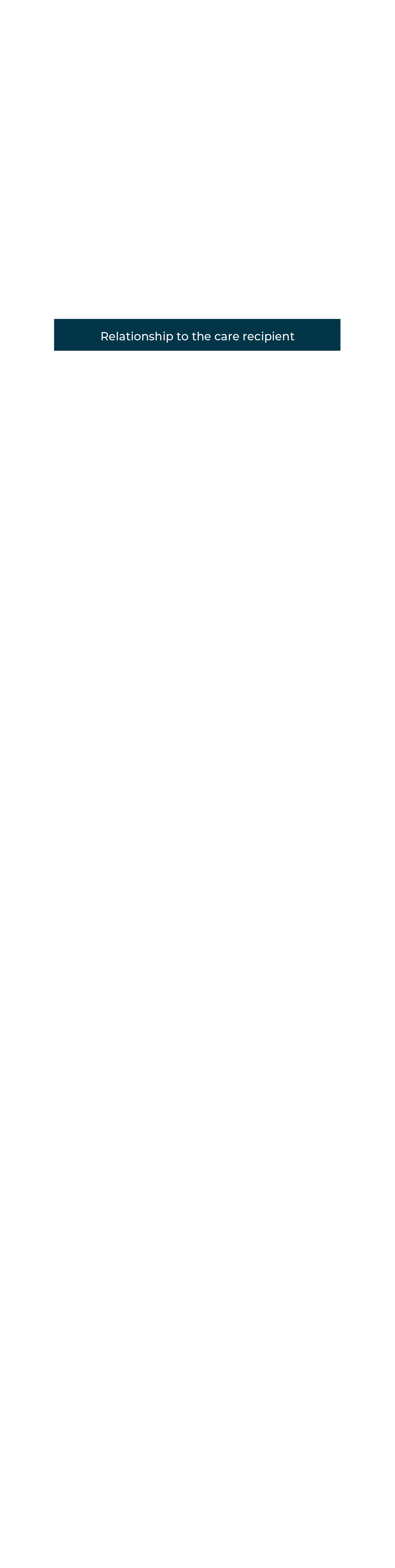 Relationship to the care recipient